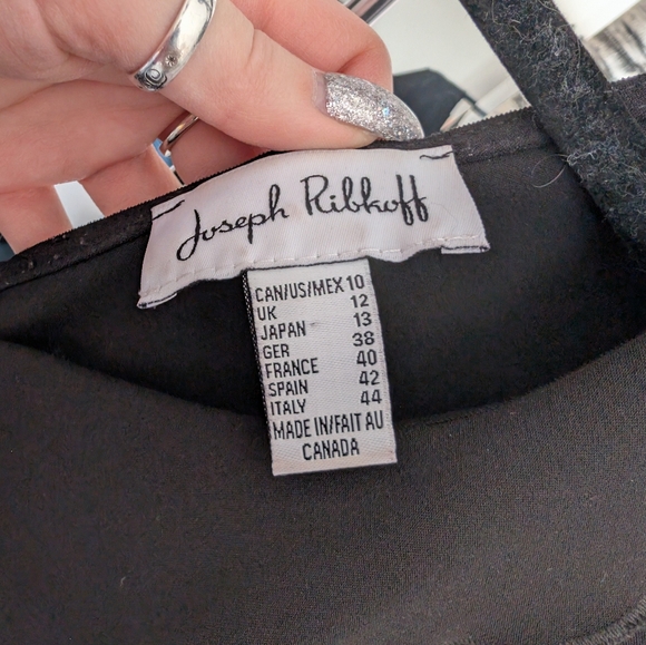 Joseph Ribkoff Black Peplum Ruffle Dress - Picture 3 of 3